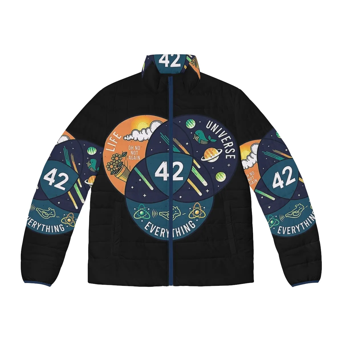 42 Answer to Life, Universe & Everything Puffer Jacket