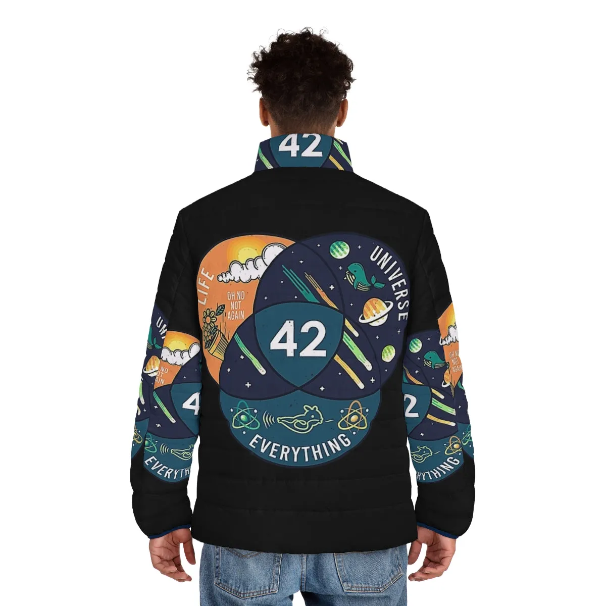 42 Answer to Life, Universe & Everything Puffer Jacket