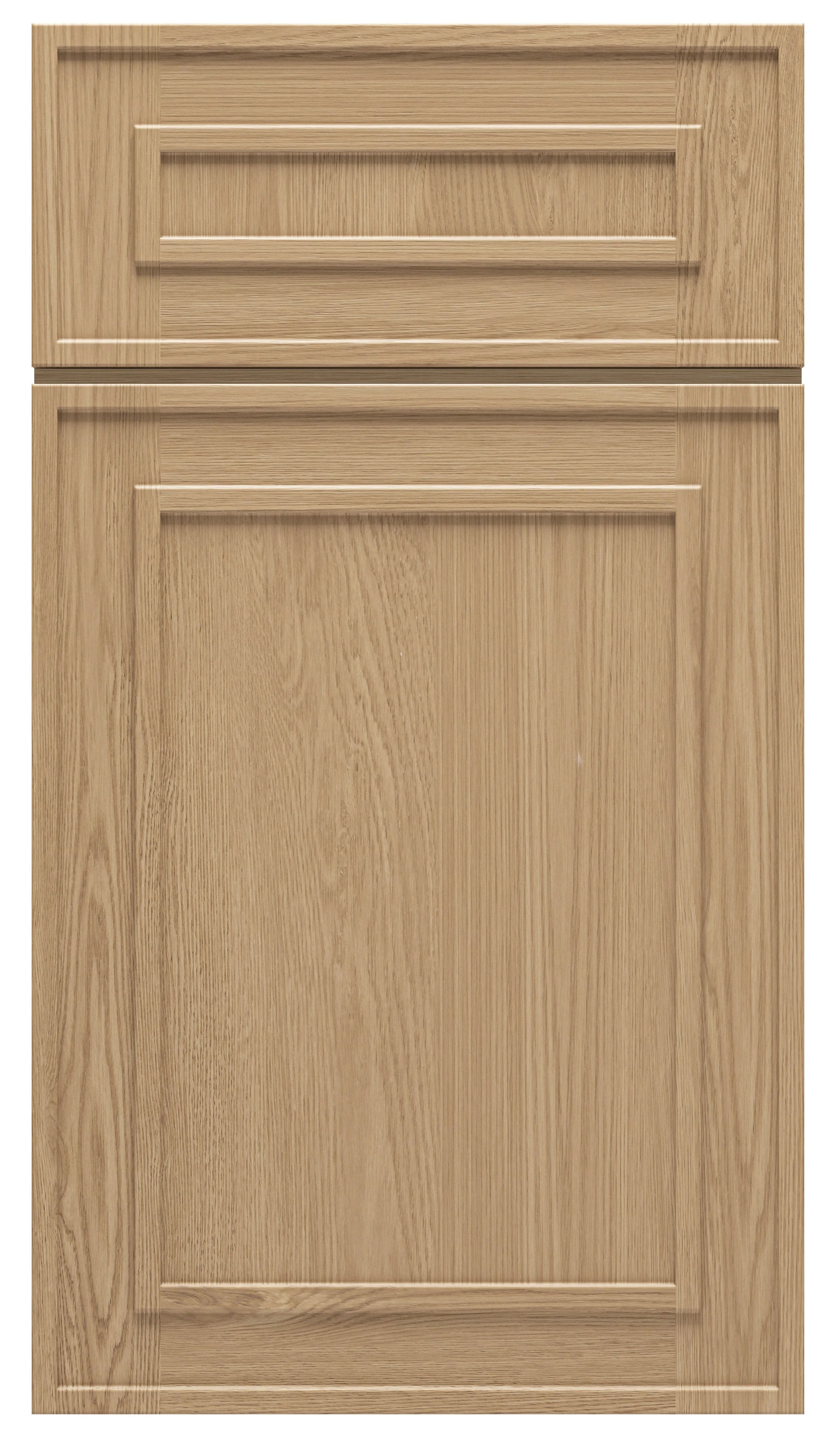 42" Tall Elegant Oak Craftsman Shaker 1-1/4" Overlay Wall Cabinet - Single Door 9", 12", 15", 18" & 21"