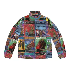 90s Animorphs Book Covers Puffer Jacket | Retro Sci-Fi Book Fan Apparel