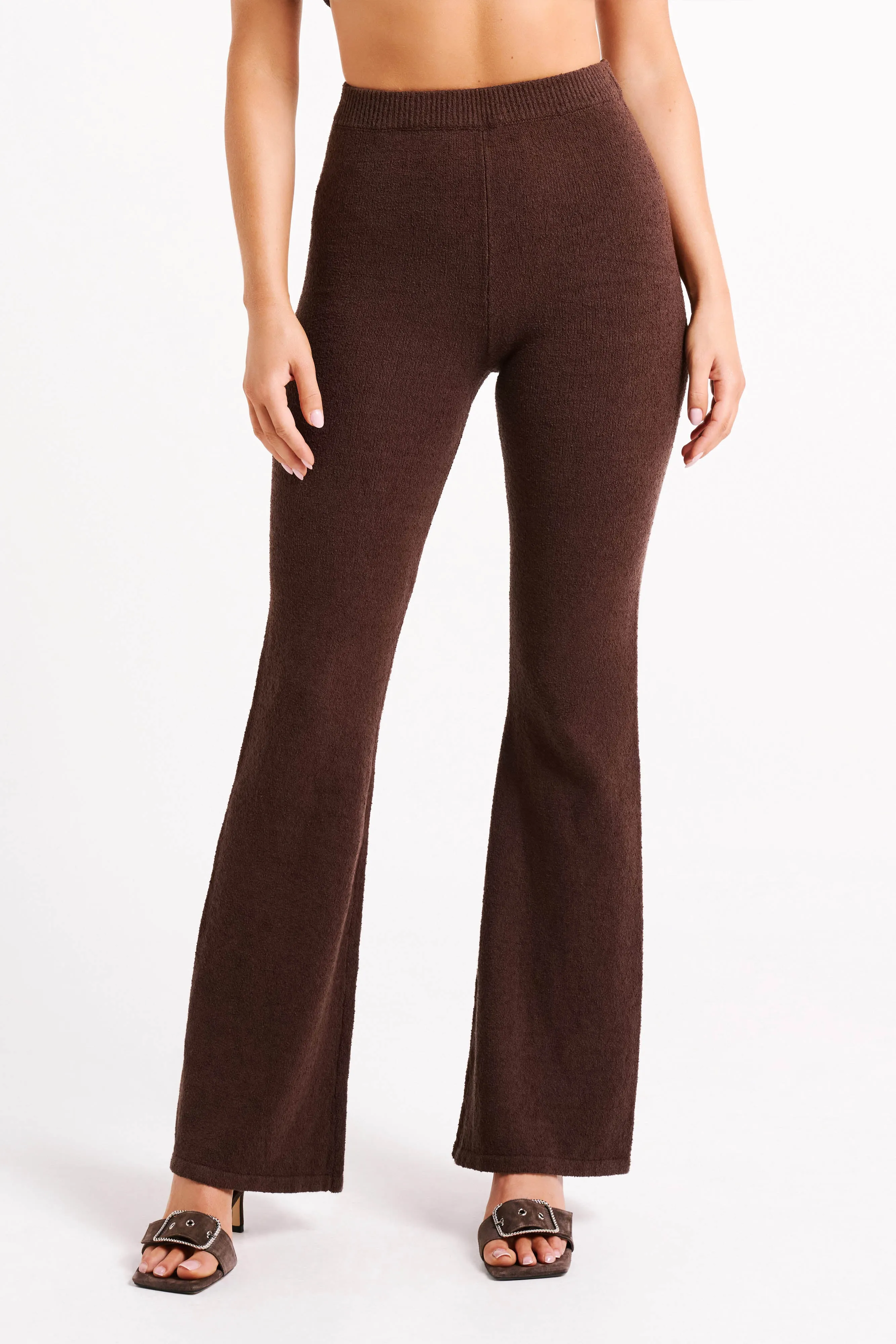 Angelina Knit Pants - Chocolate