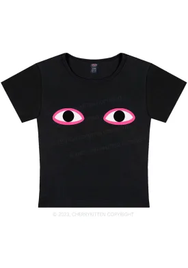 Artistic Eyes Y2K Baby Tee Cherrykitten