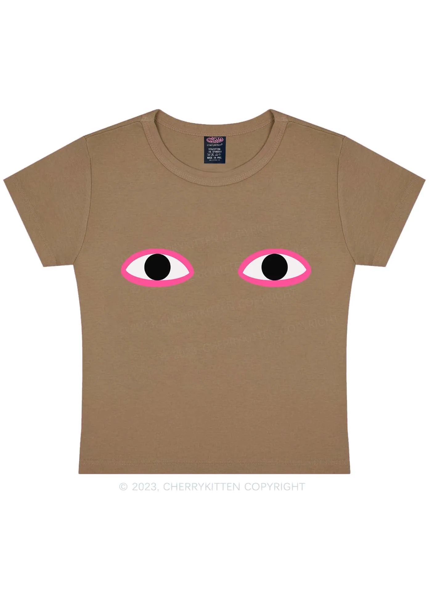 Artistic Eyes Y2K Baby Tee Cherrykitten