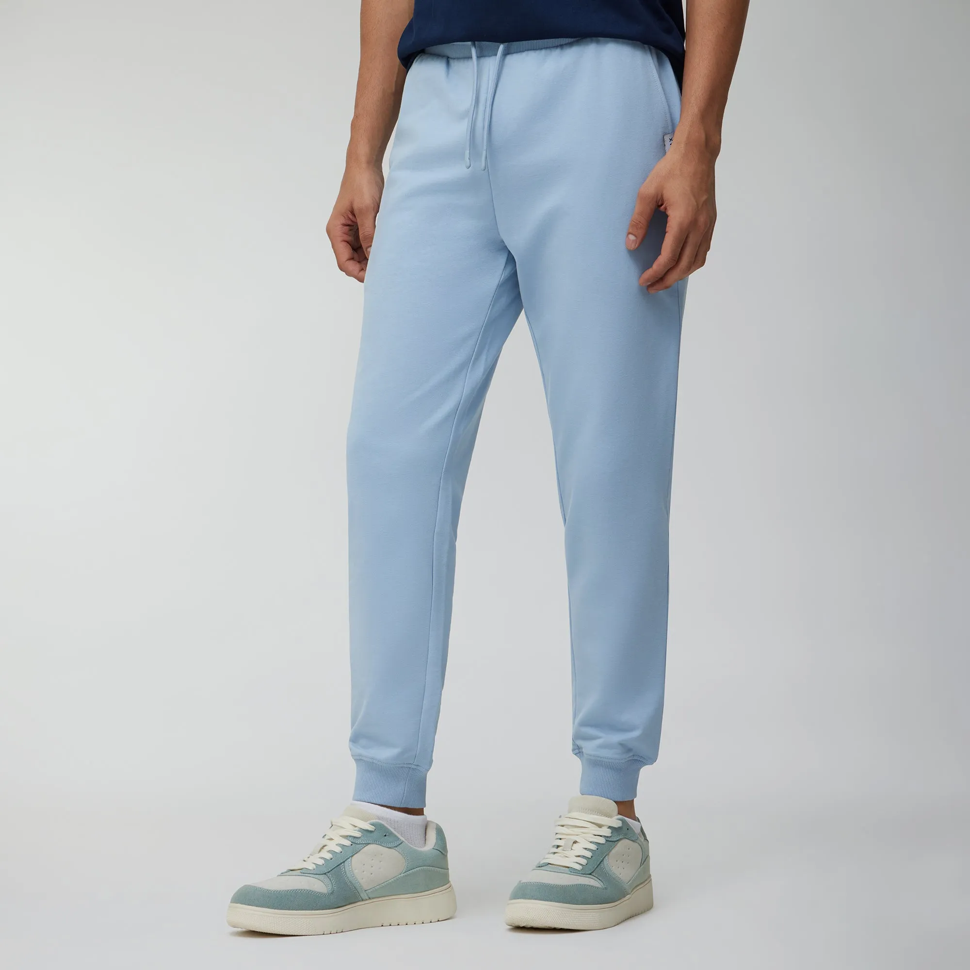 Ascent French Terry Cotton Blend Joggers Glacier Blue