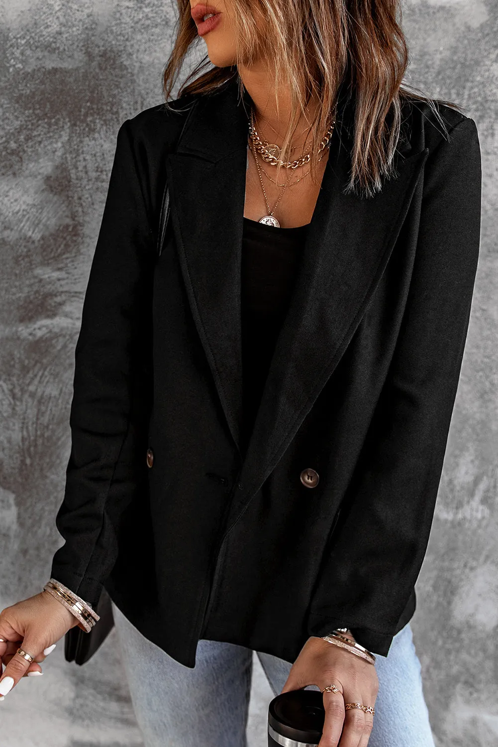 Black and Beige Women's Blazer