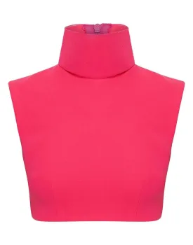 Blake Stretch Crepe Turtleneck Crop Top