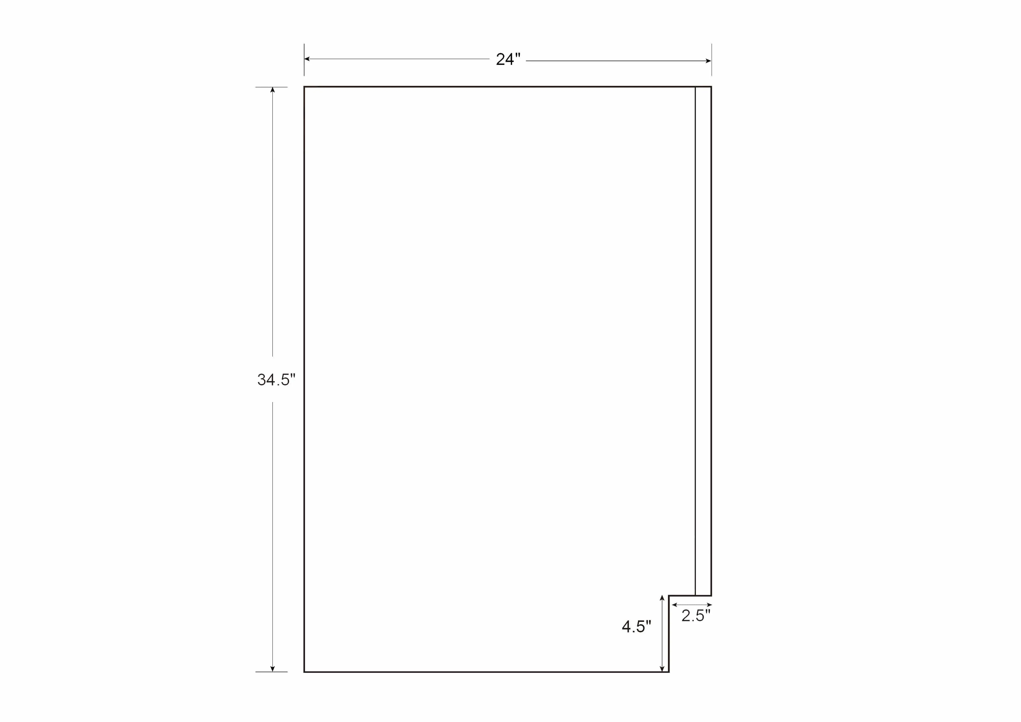 Blind Corner Base (Left or Right) Elegant Oak 1-1/4" Overlay Shaker Blind 36" 42" Inch