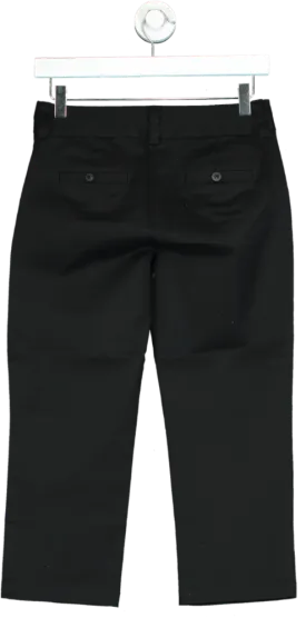 Boden Black Cropped Tailored Trousers UK 6P