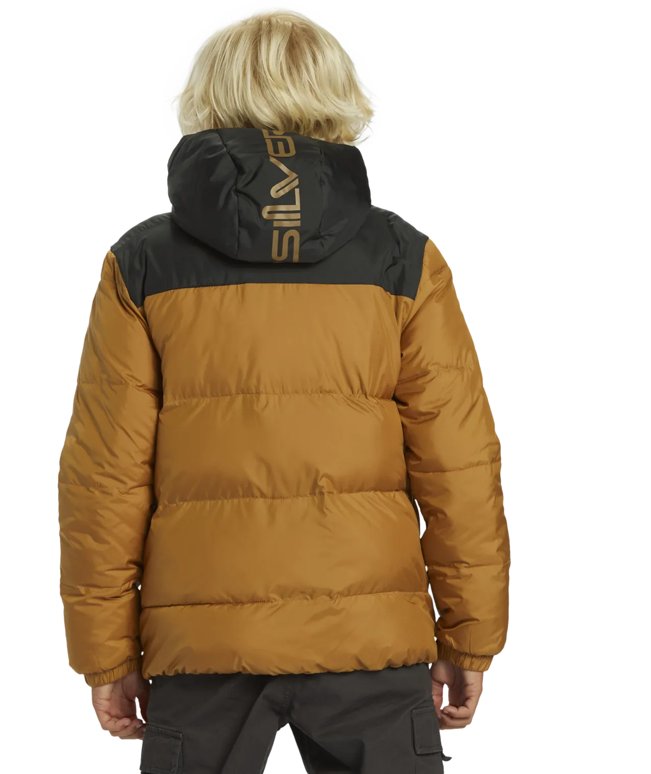 Boys Cold Days Puffer Jacket in Bone Brown