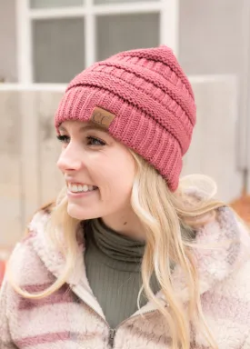 CC Beanie Thick Slouchy Knit Beanie