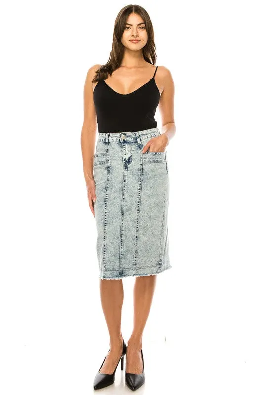 Clarinet Stone Denim Skirt