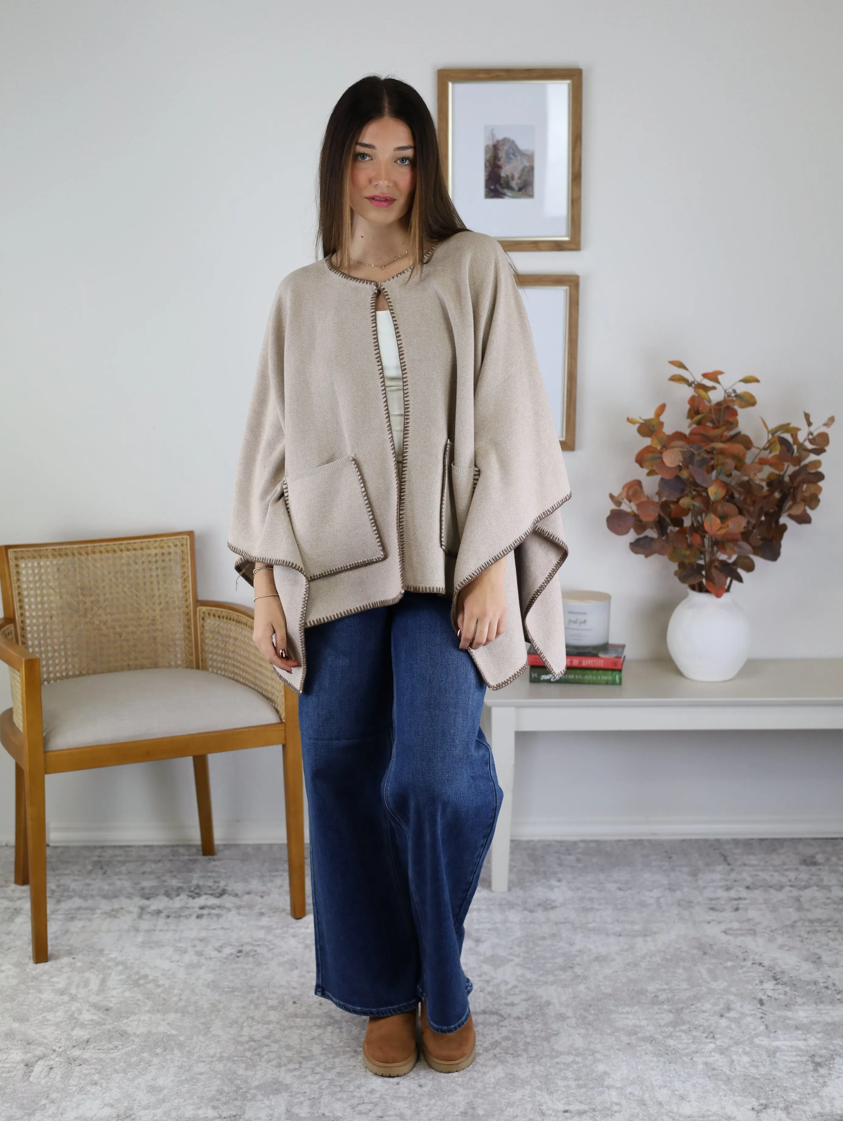 Clarisse Knit Poncho