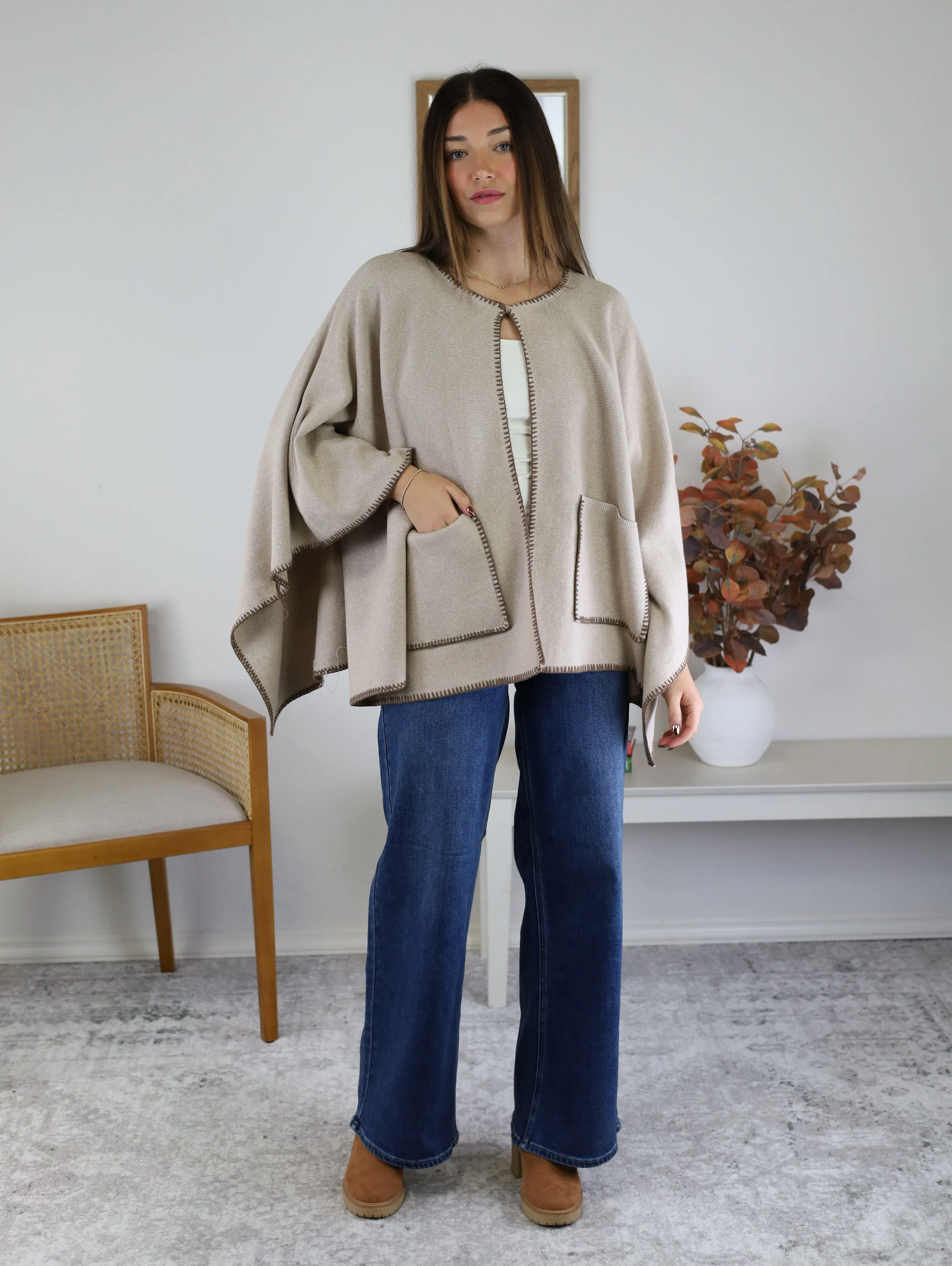 Clarisse Knit Poncho