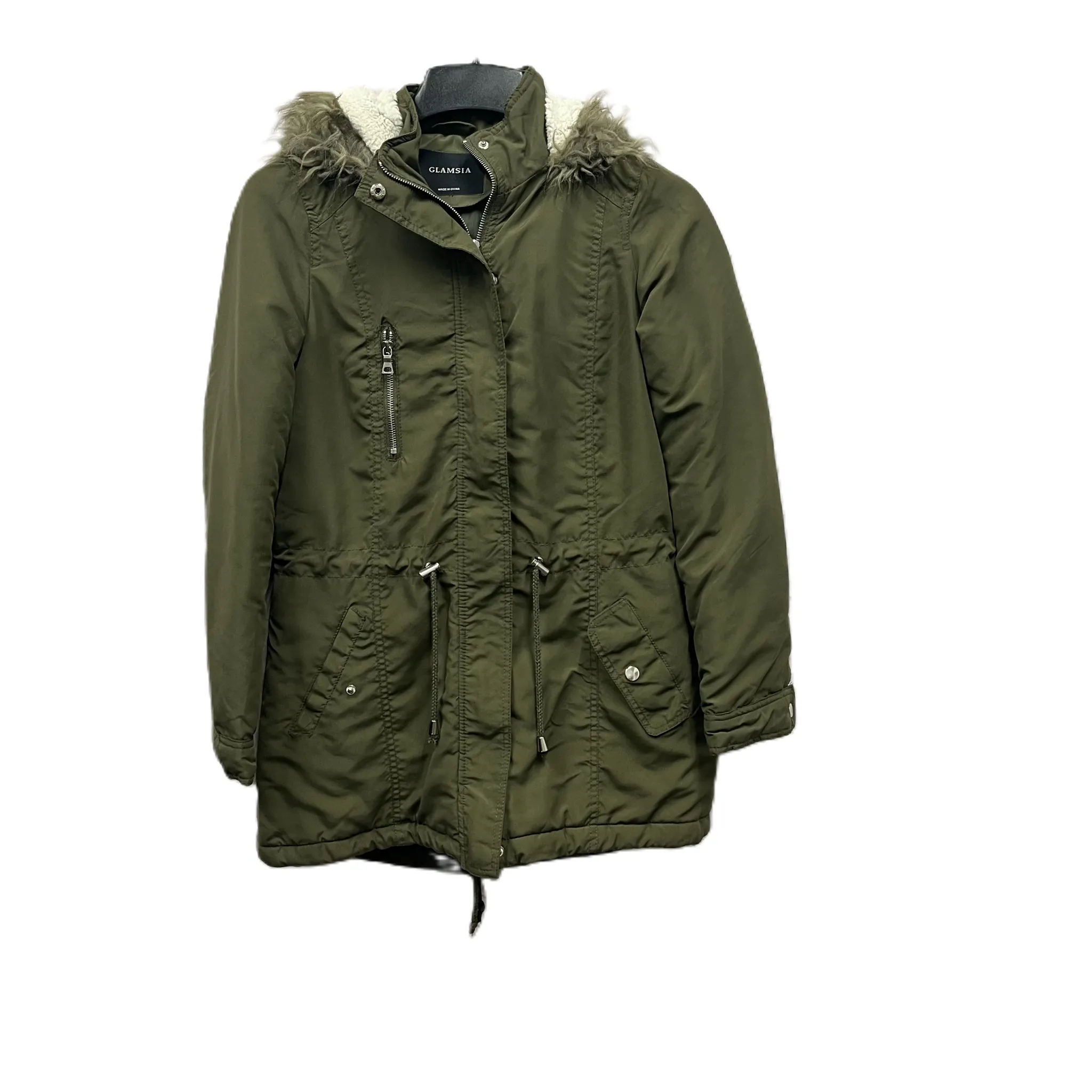 Coat Parka By Glamsia In Green, Size: S