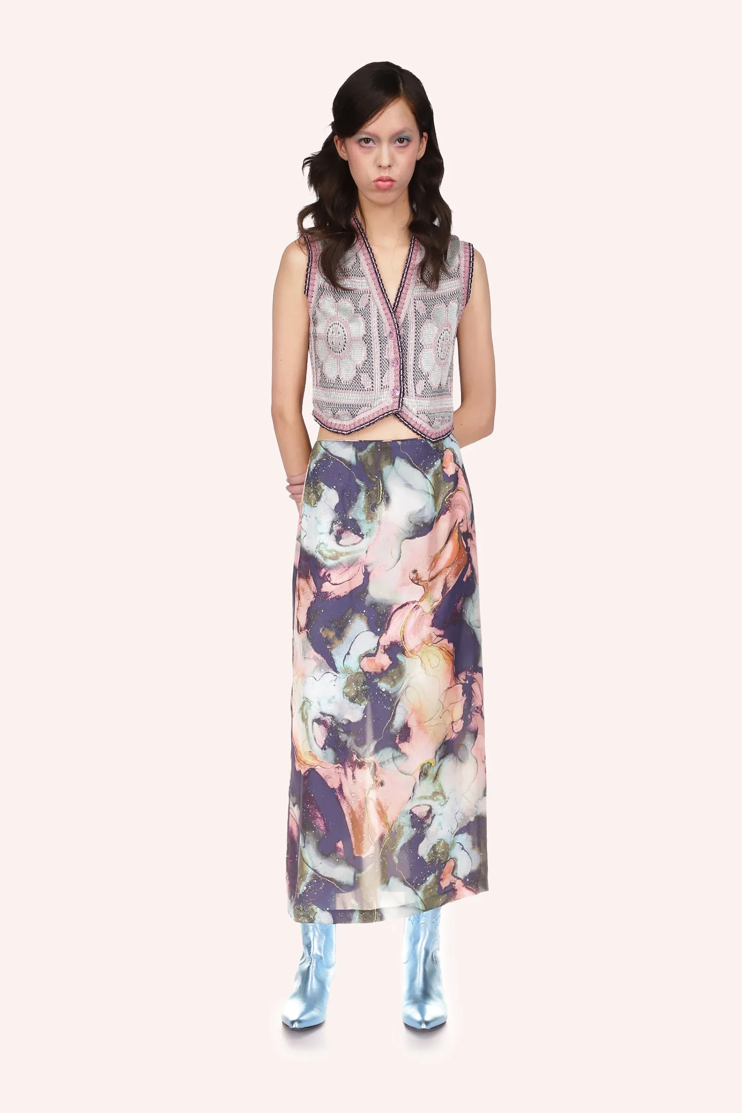 Cosmos Satin Skirt