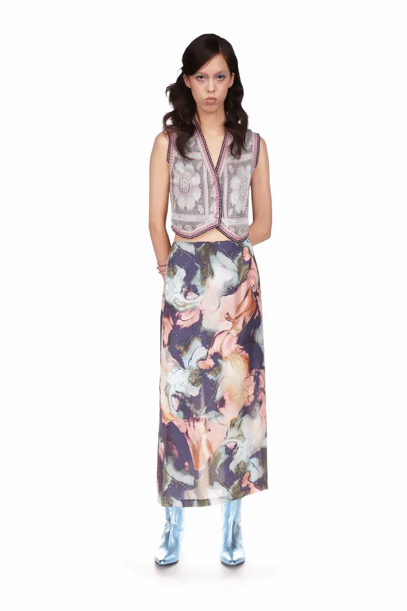 Cosmos Satin Skirt