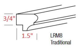 EB10-LTRM1 Elegant White Light Rail Molding Traditional