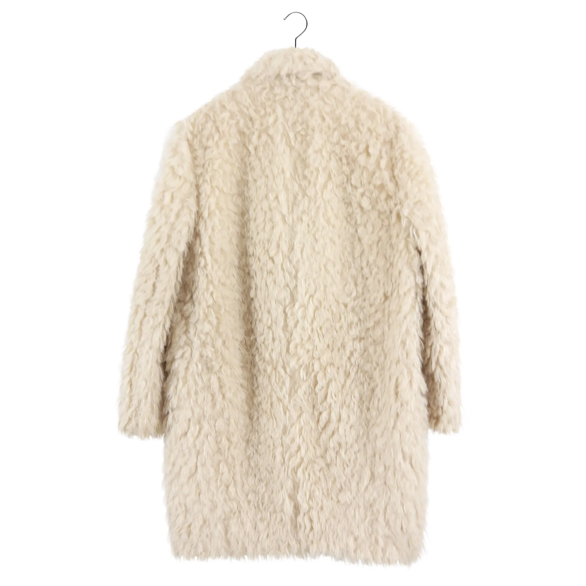 Elizabeth and James Light Beige Iris Boyfriend Teddy Coat - M