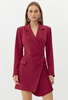 Felicia Pleat Front Blazer Dress