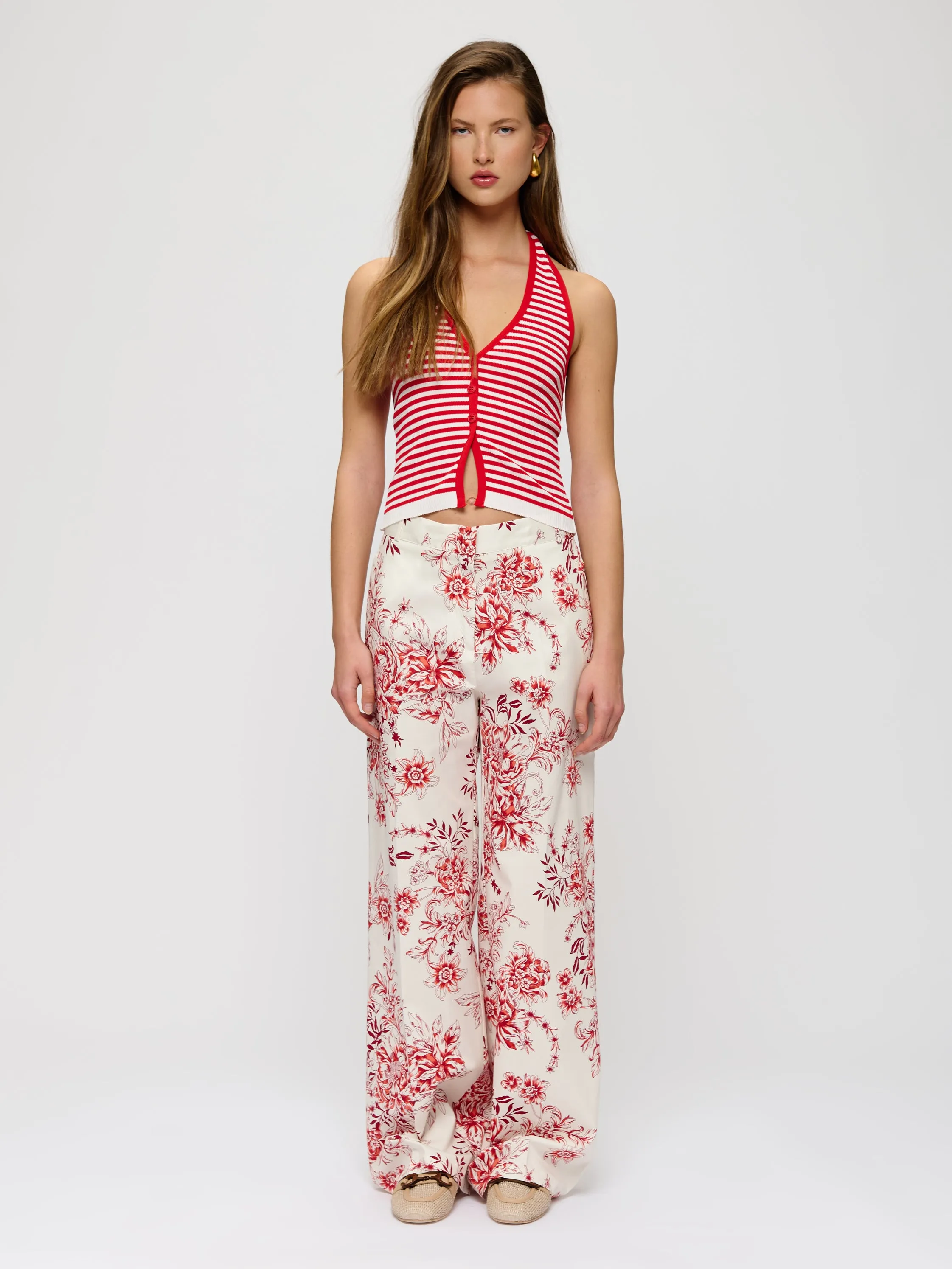 Floral Tailored Trousers