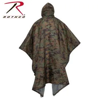 GI Type Military Rip-Stop Poncho