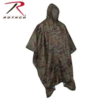 GI Type Military Rip-Stop Poncho