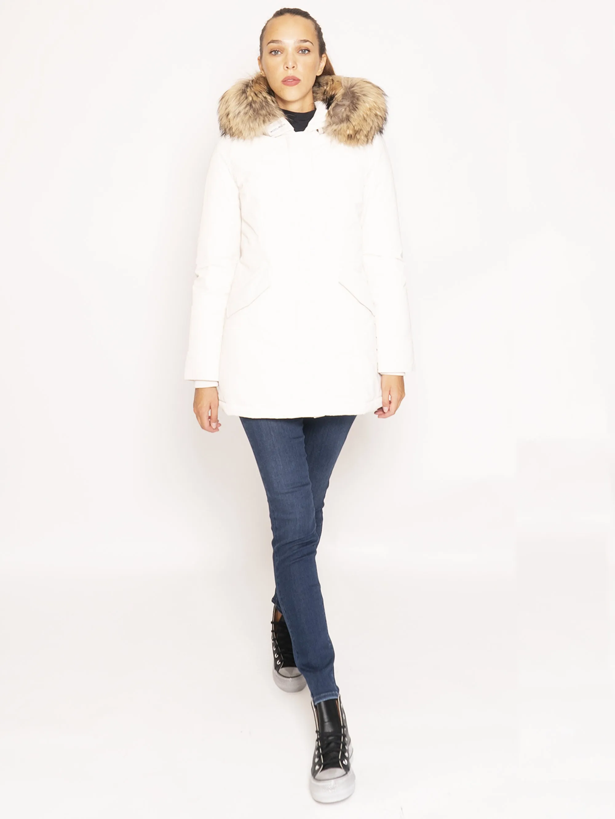 Giaccone Parka in Shape Memory - Bianco