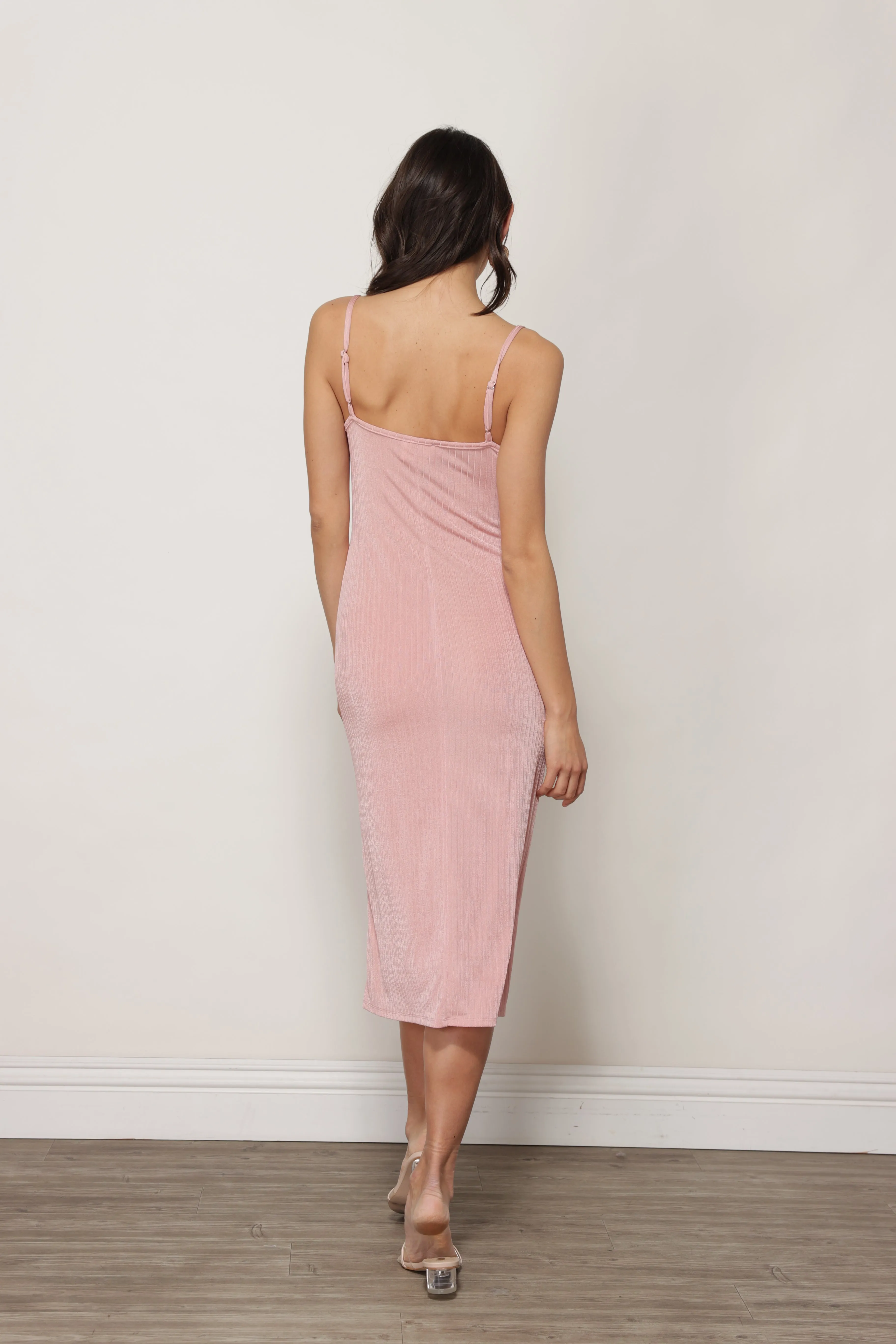 JEANIE SLINKY MIDI SLIP DRESS