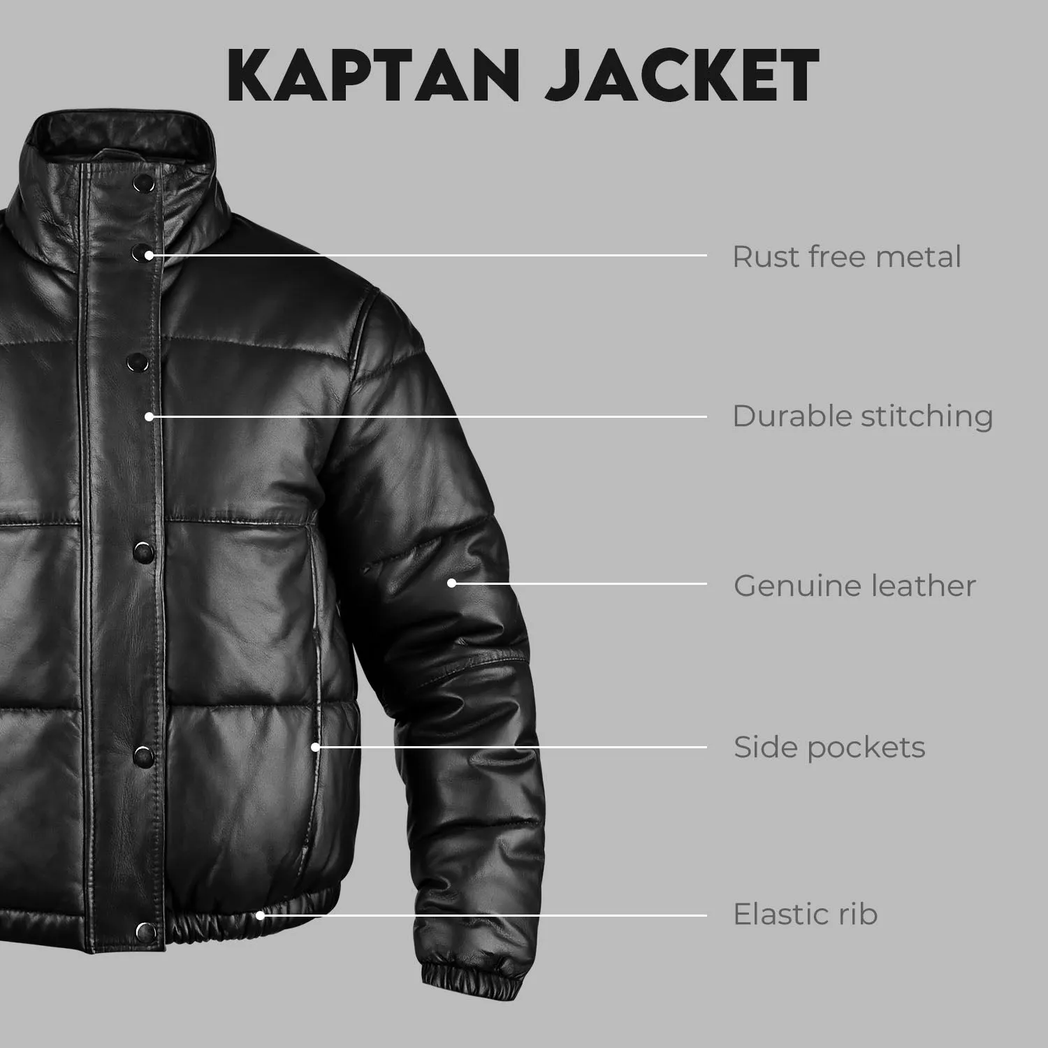 Jet Black Thermal Puffer