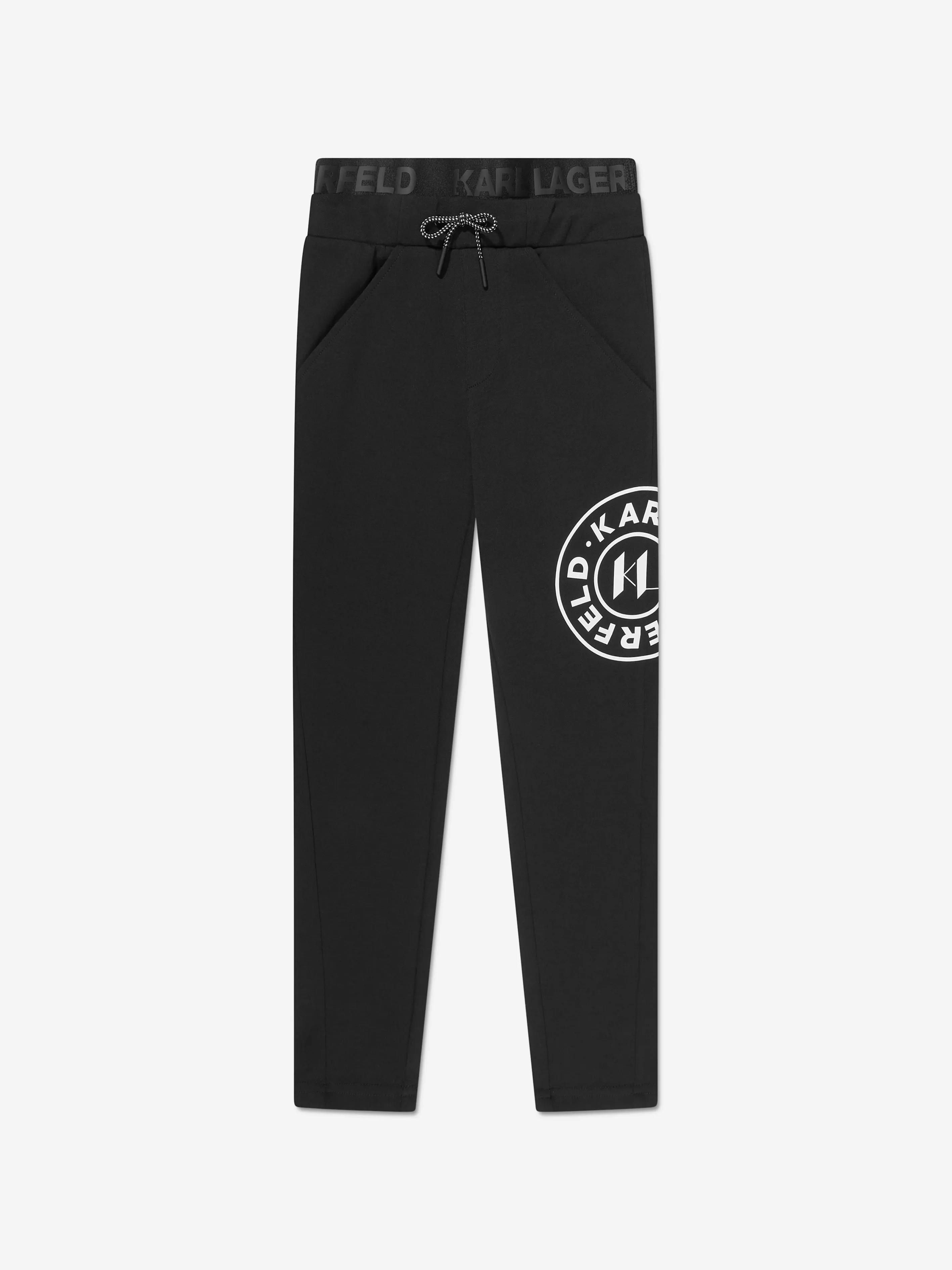 Karl Lagerfeld Boys Logo Joggers in Black