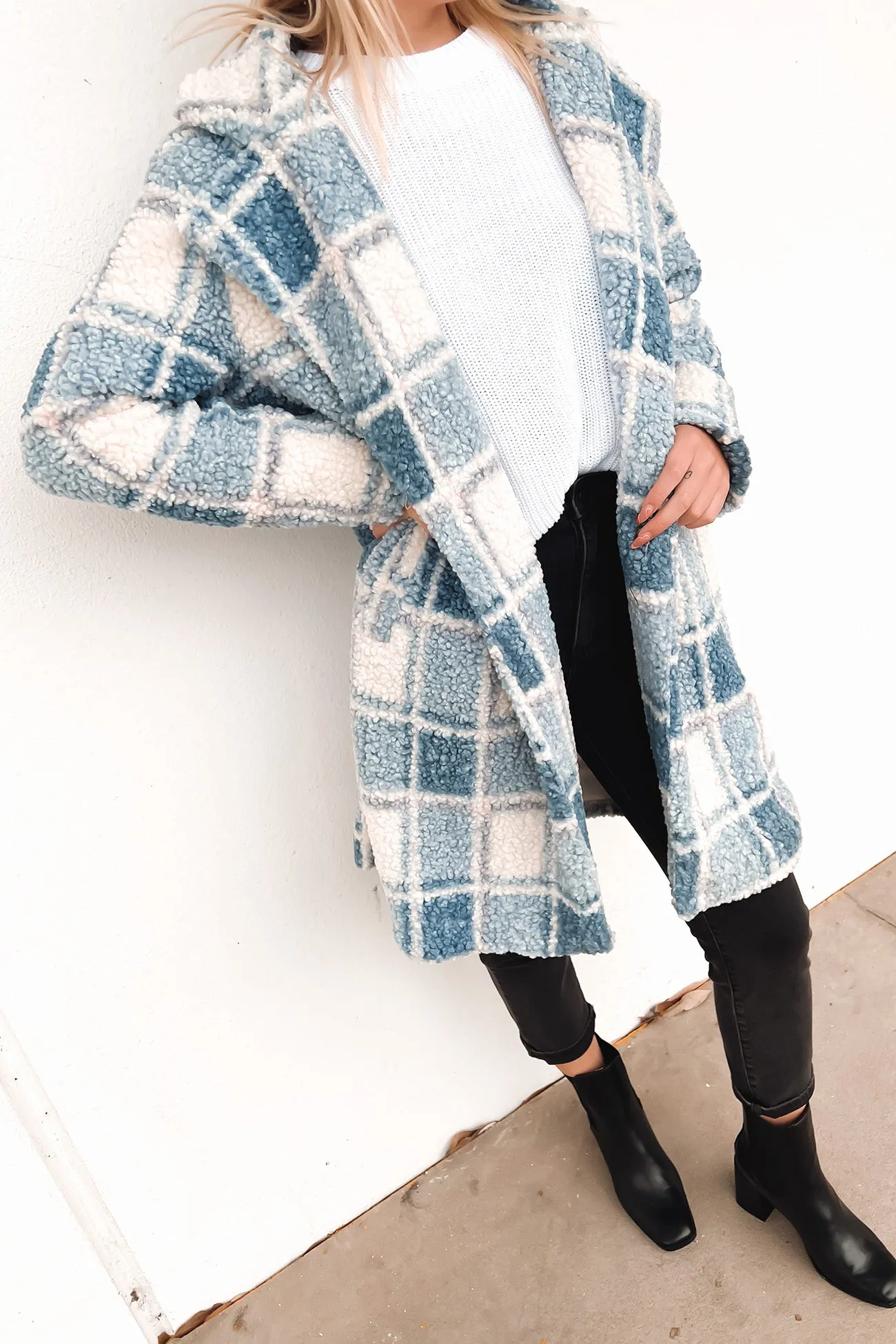 Kennedy Teddy Coat Blue