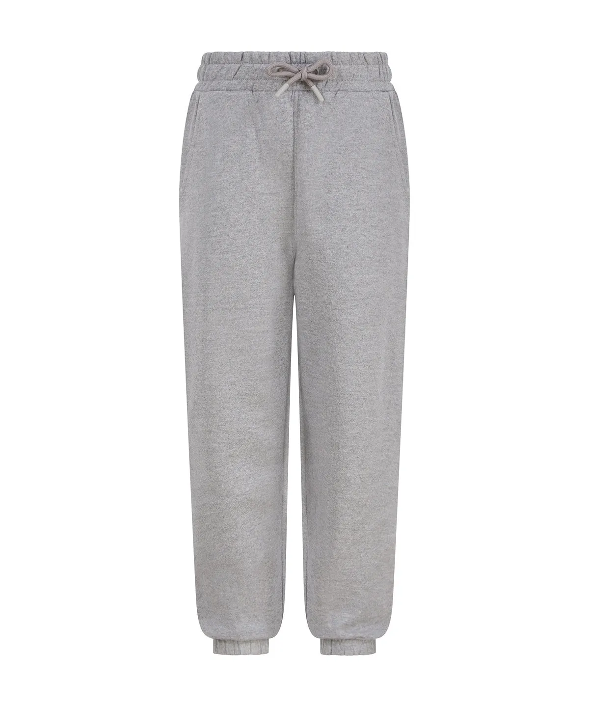 Kids sustainable fashion cuffed joggers | Heather Grey