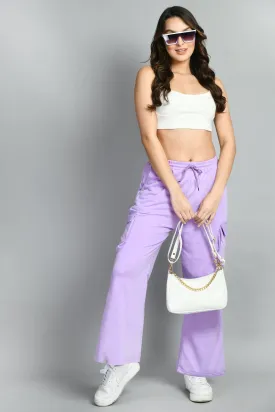 Lavender Wide Leg Joggers