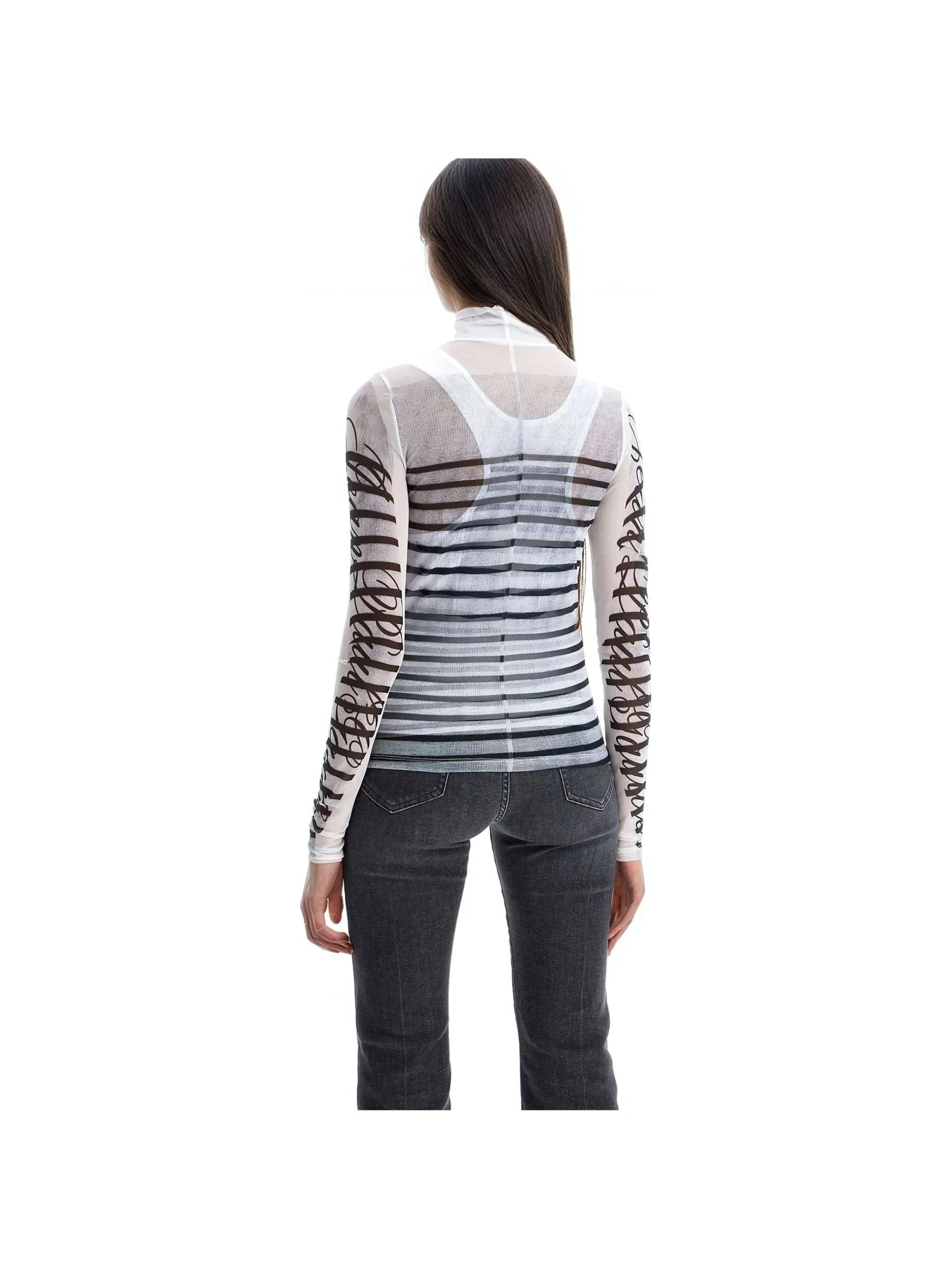 Marinière Striped Turtleneck Top