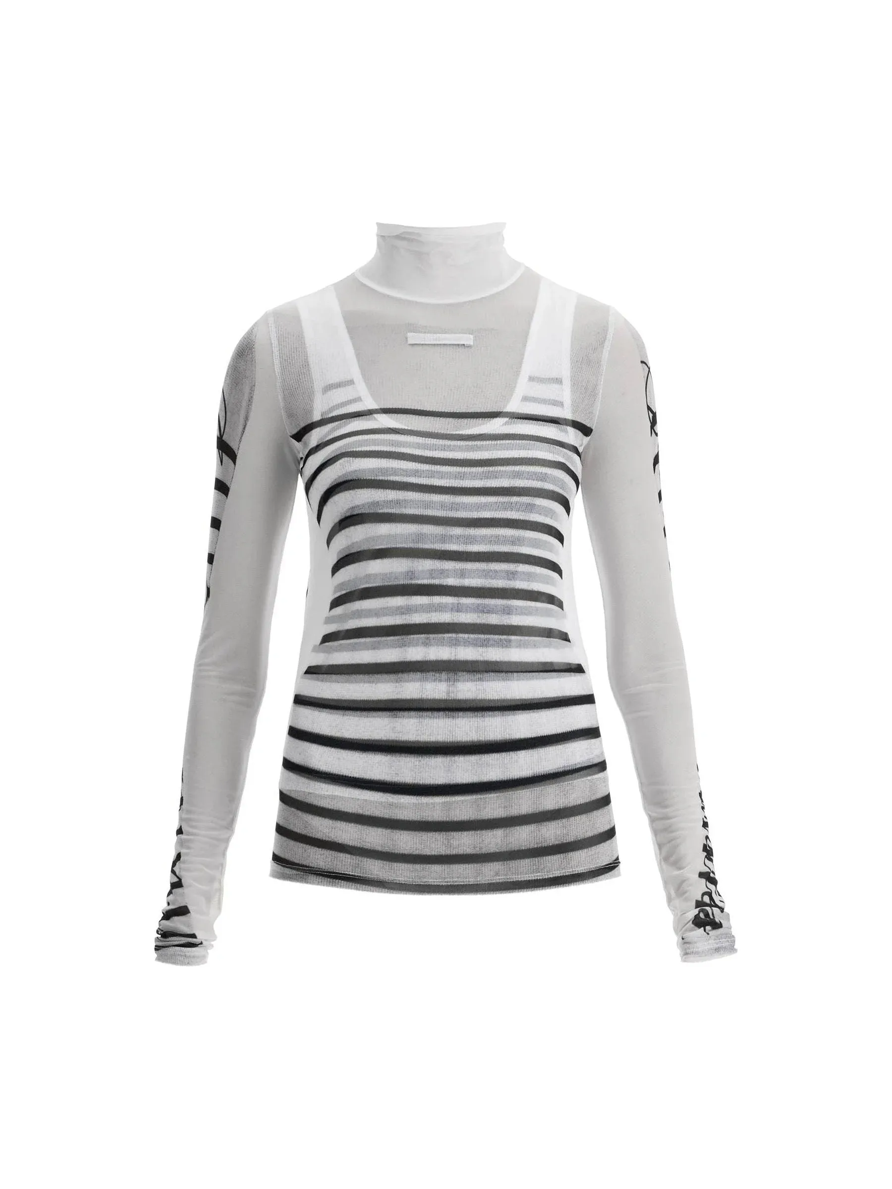 Marinière Striped Turtleneck Top