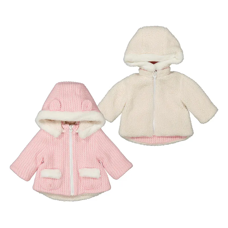 MAY Reversible Pink Cable Knit Jacket