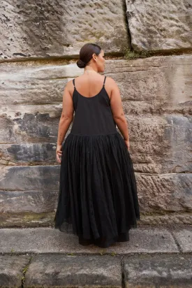 Meg by desgn  AMÉLIE TUTU SLIP DRESS - LONG $350.00 AUD black