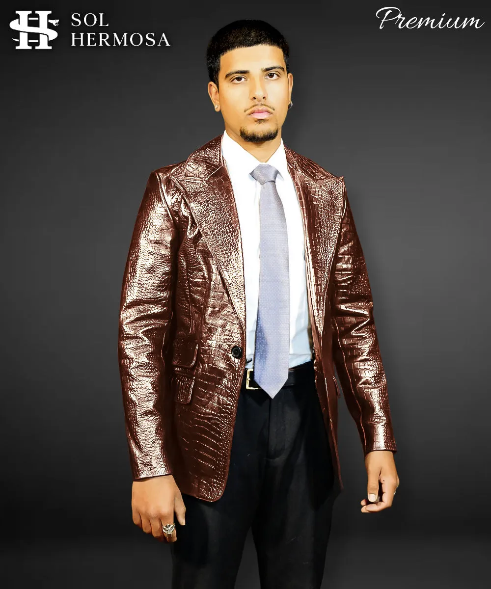 Men's Real Leather Blazer - Fernandez