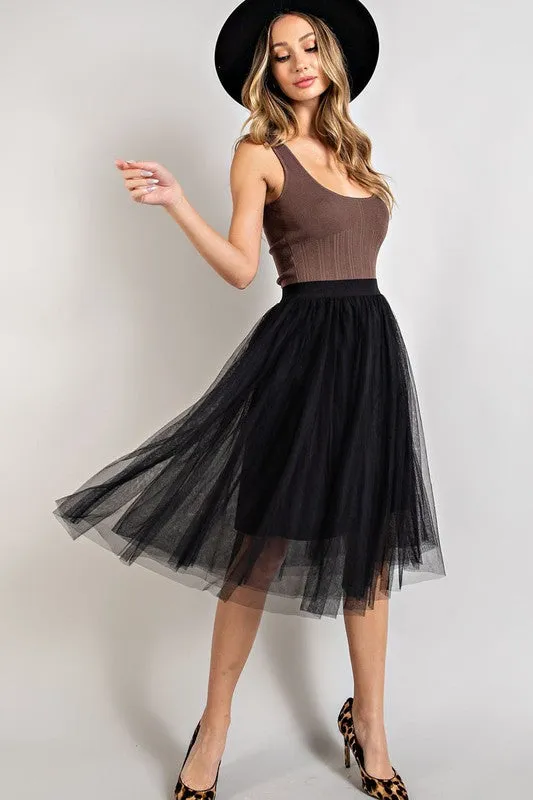 Midi Tulle Skirt