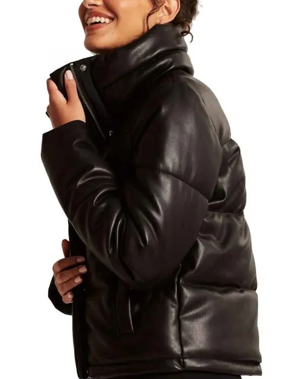 Nancy Drew S02 George Fan Leather Puffer Jacket