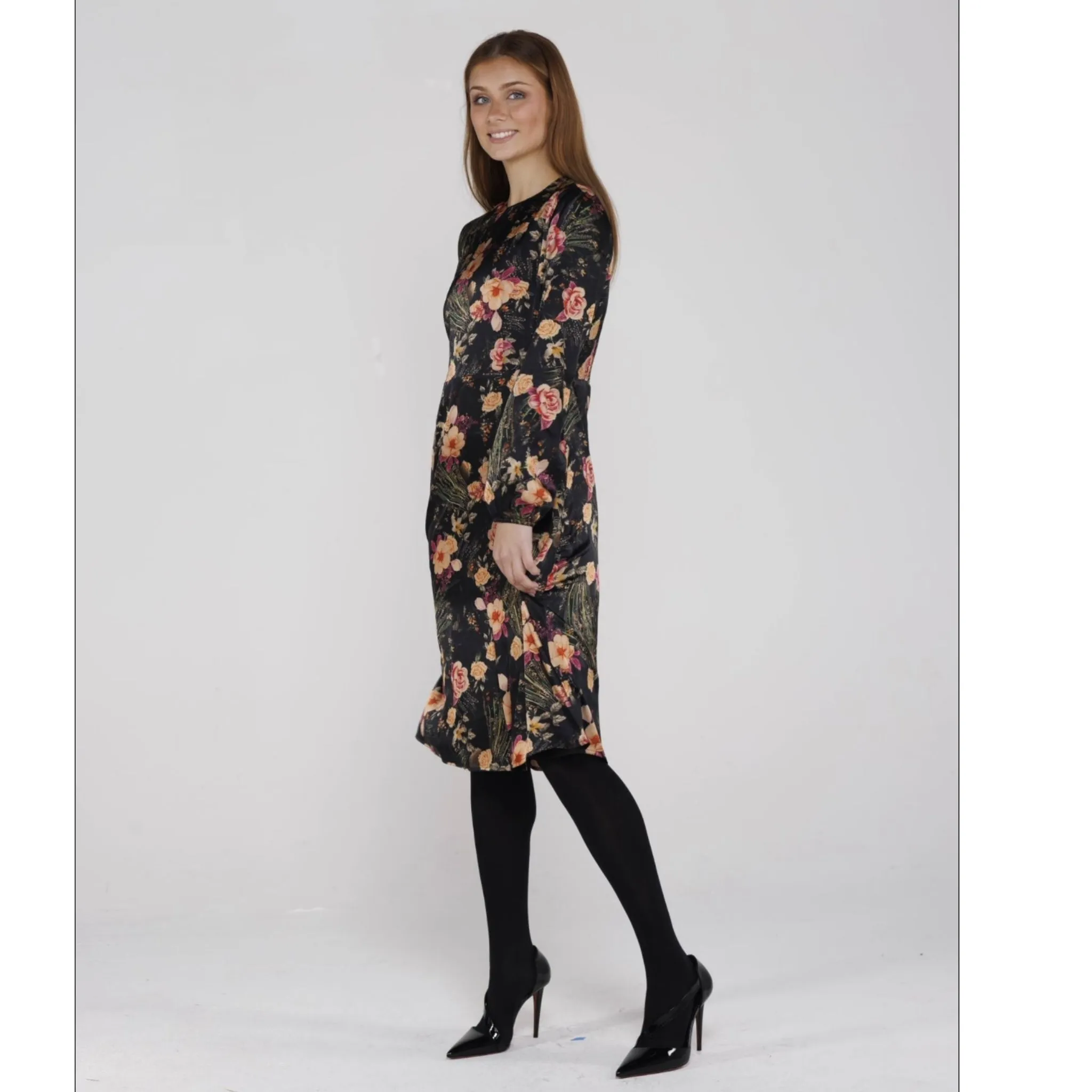 Natalie Floral Puff Sleeve Dress