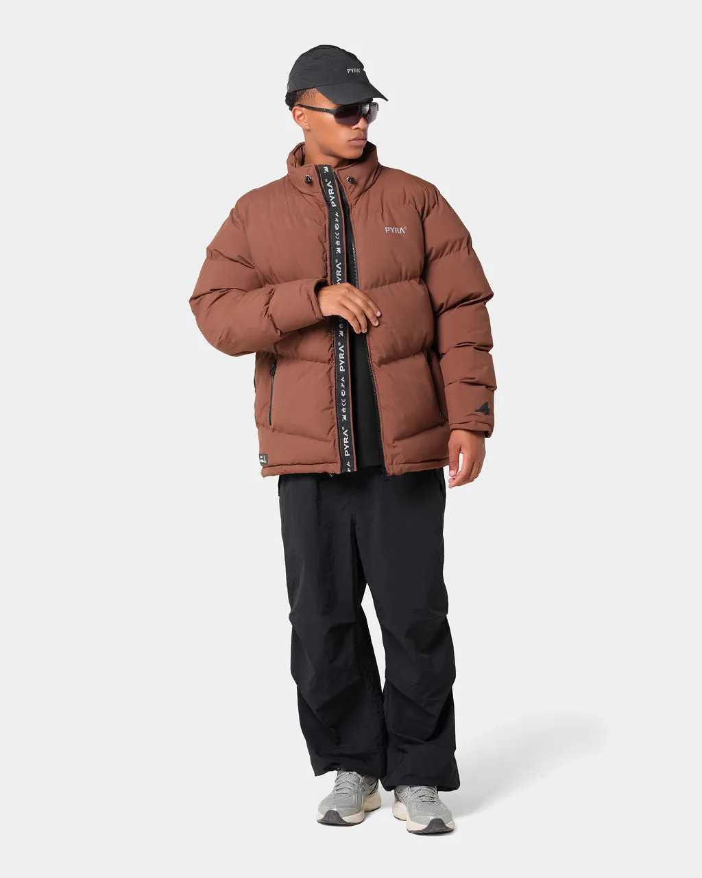 PADDED PUFFA JACKET BROWN