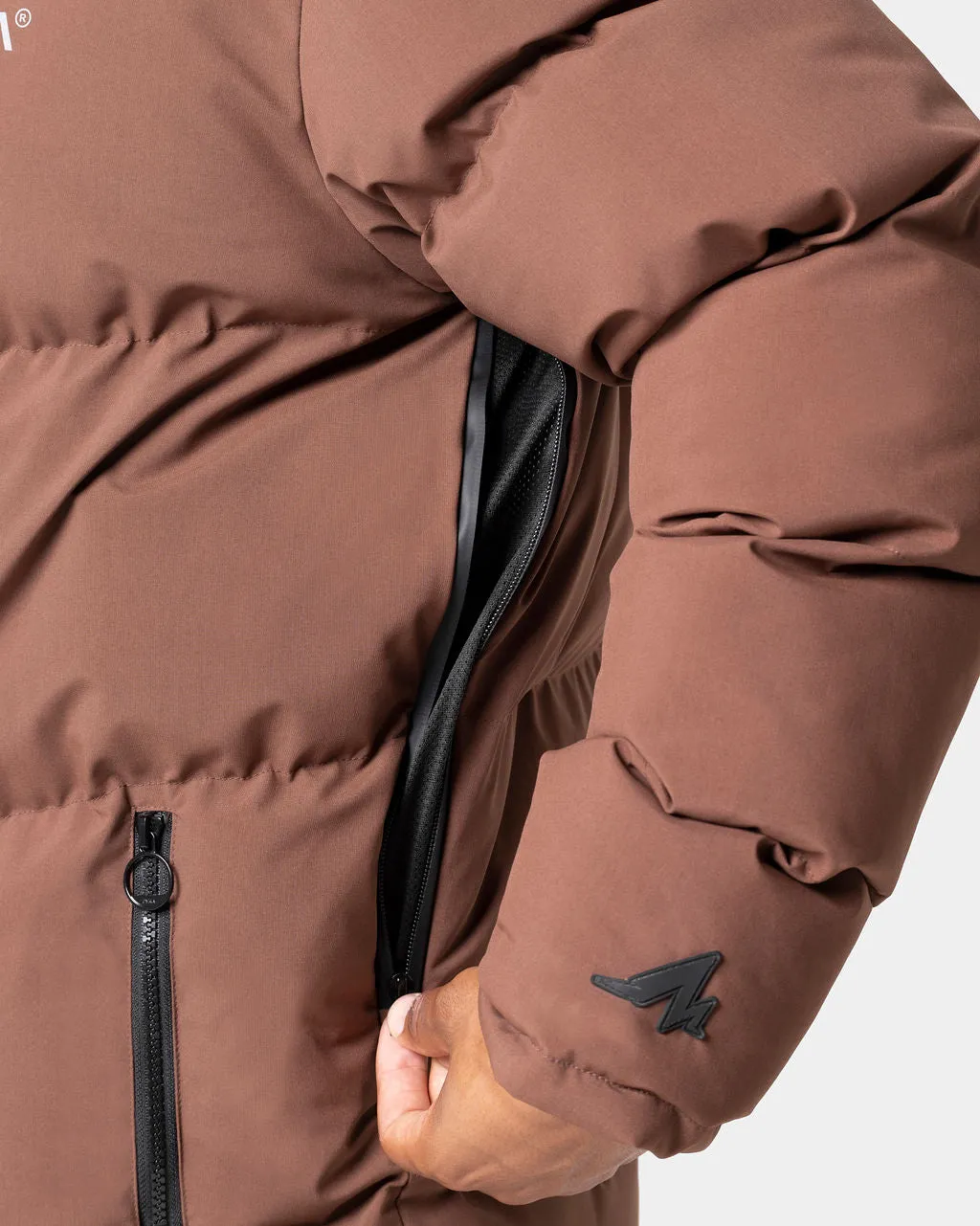 PADDED PUFFA JACKET BROWN