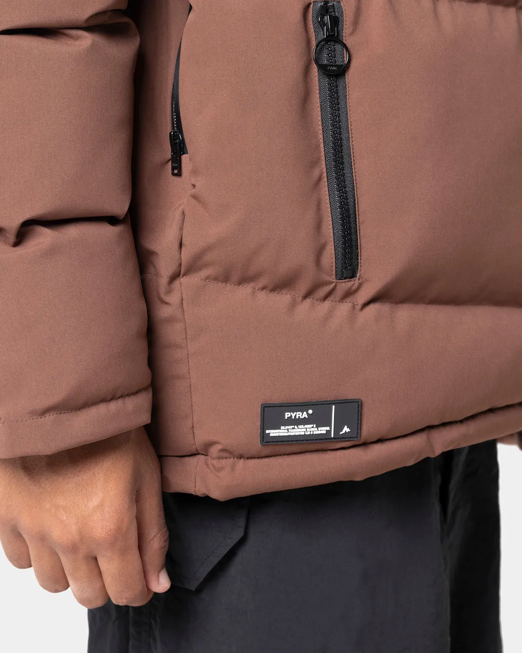 PADDED PUFFA JACKET BROWN