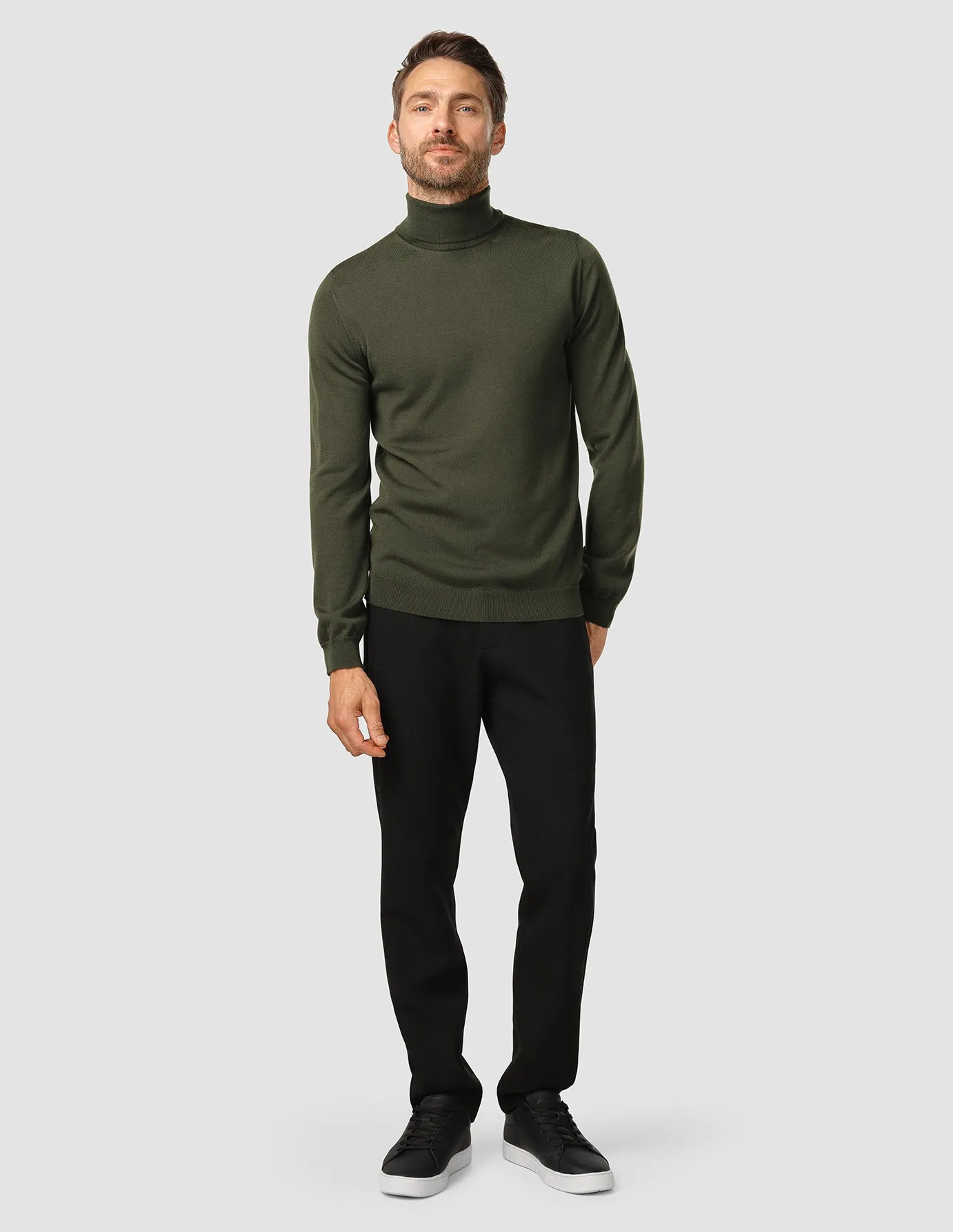 Premium Merino Turtleneck Nightfall Green