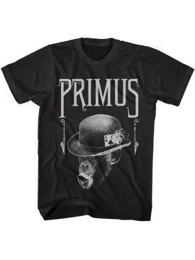 Primus Band Fancy Monkey Graphic T-Shirt – 100% Cotton, Loose Fit Crew Neck Tee for Adults