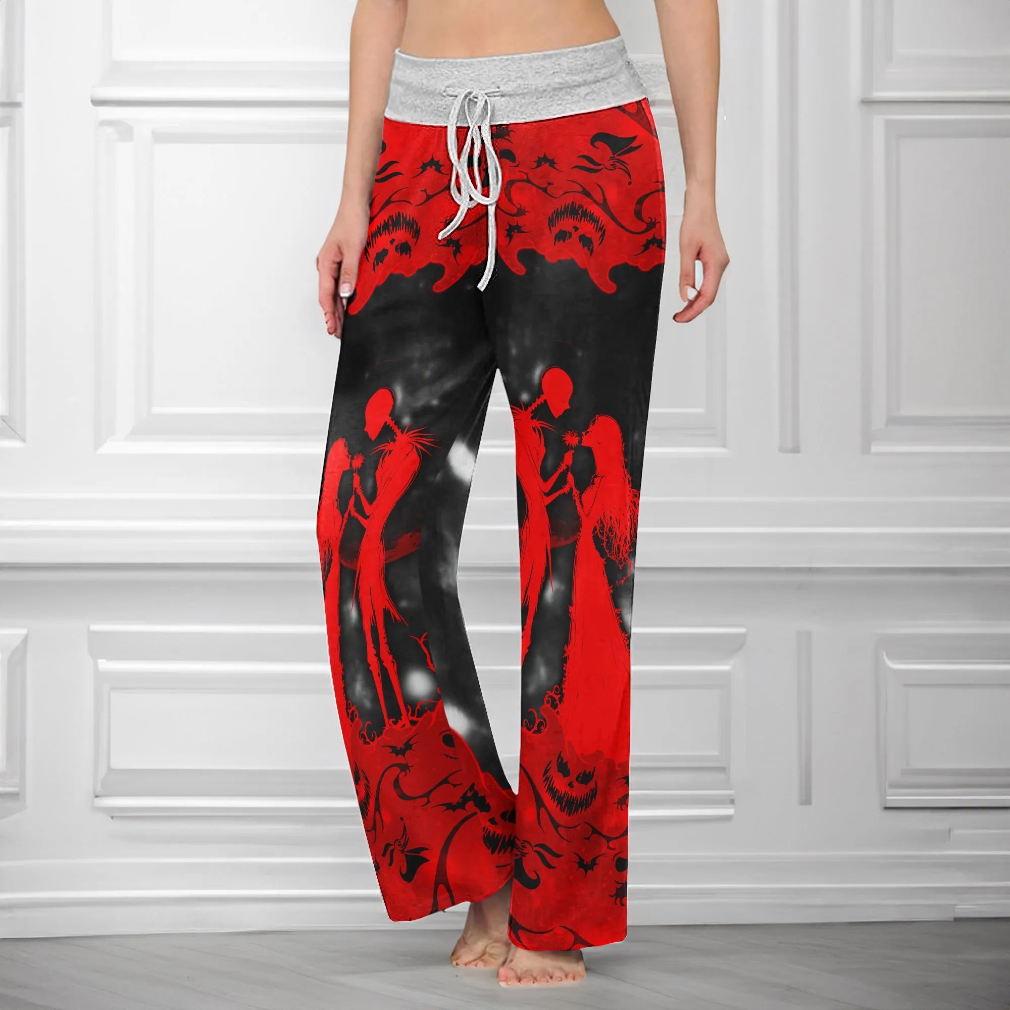 Red Couple Nightmare Women's High-waisted Wide Leg Pants