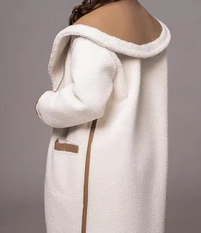 Reversible sherpa teddy coat