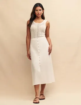 Sadie Midi Skirt White