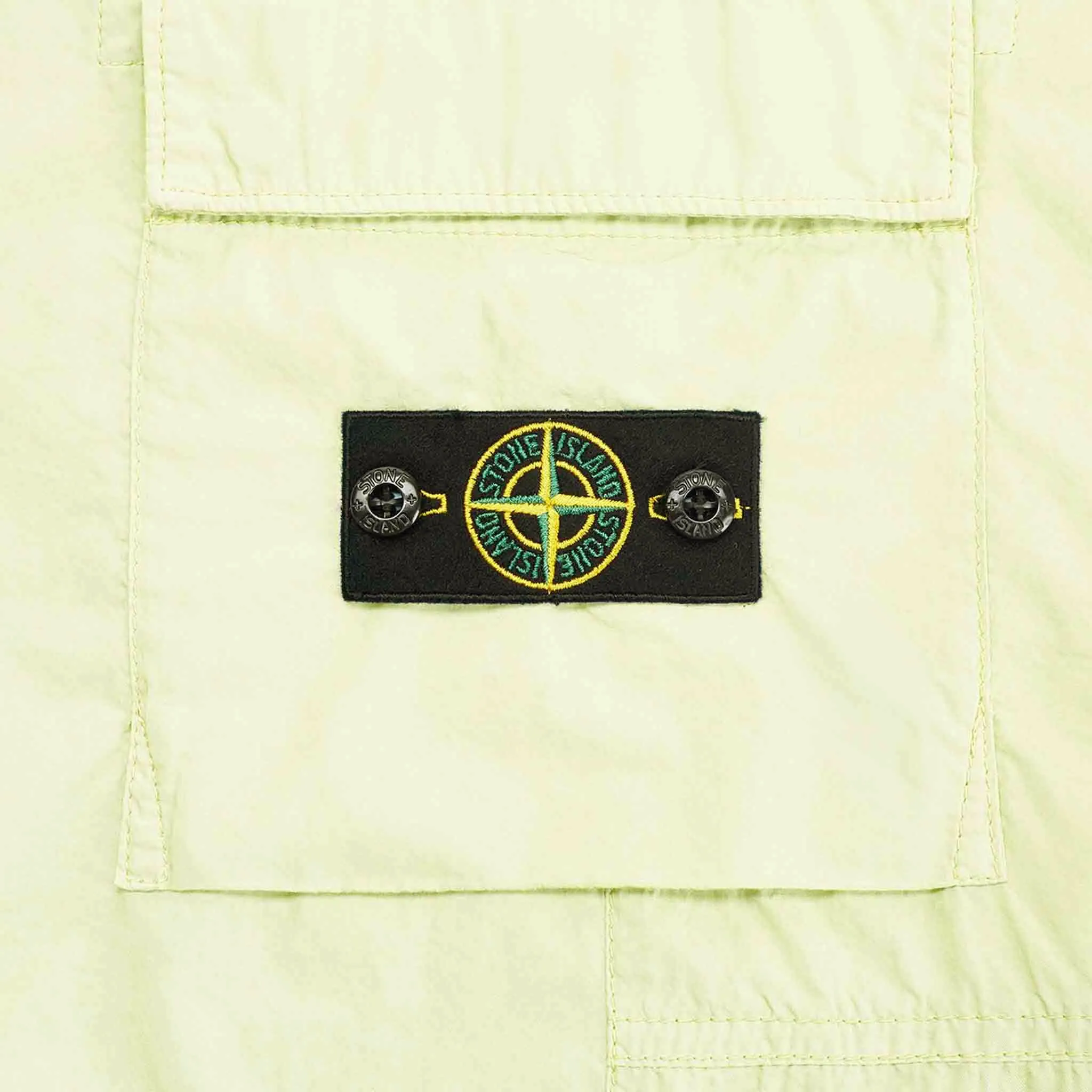 Stone Island Junior Cotton/ Polyester Cargo Trousers in Ecru